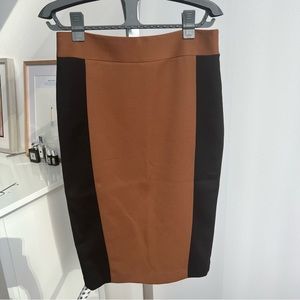 5x$5for$10Color Block Camel and Black Pencil Skirt